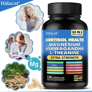 13-in-1 Cortisol Supplement - Magnesium Ashwagandha for Brain Memory, Thinking